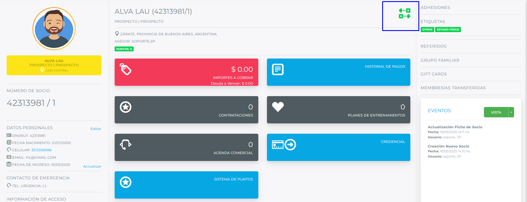 Modificación de precios